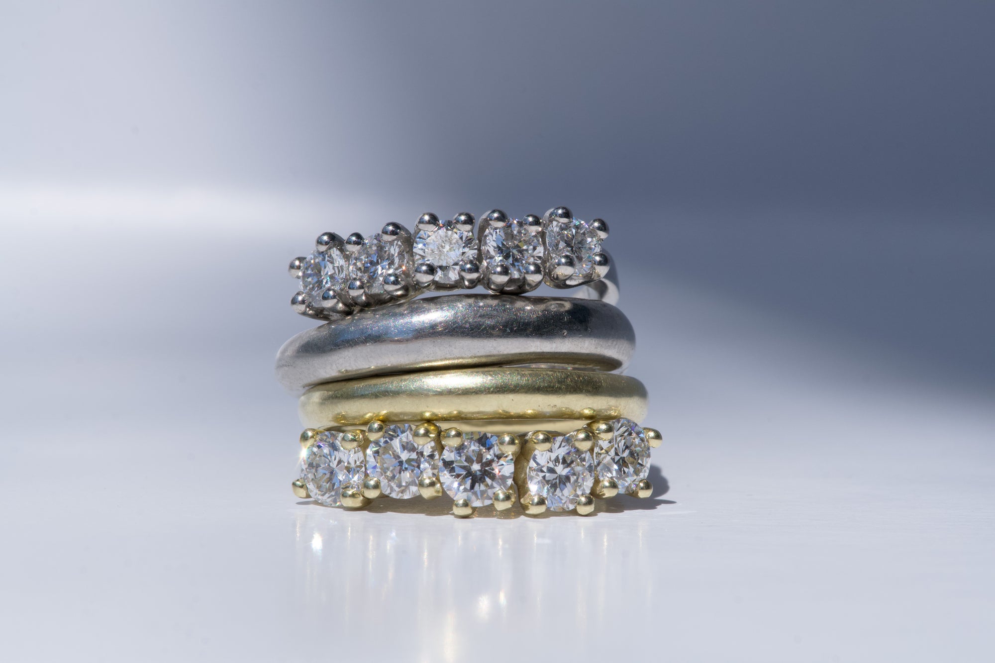 diamonds + solid gold