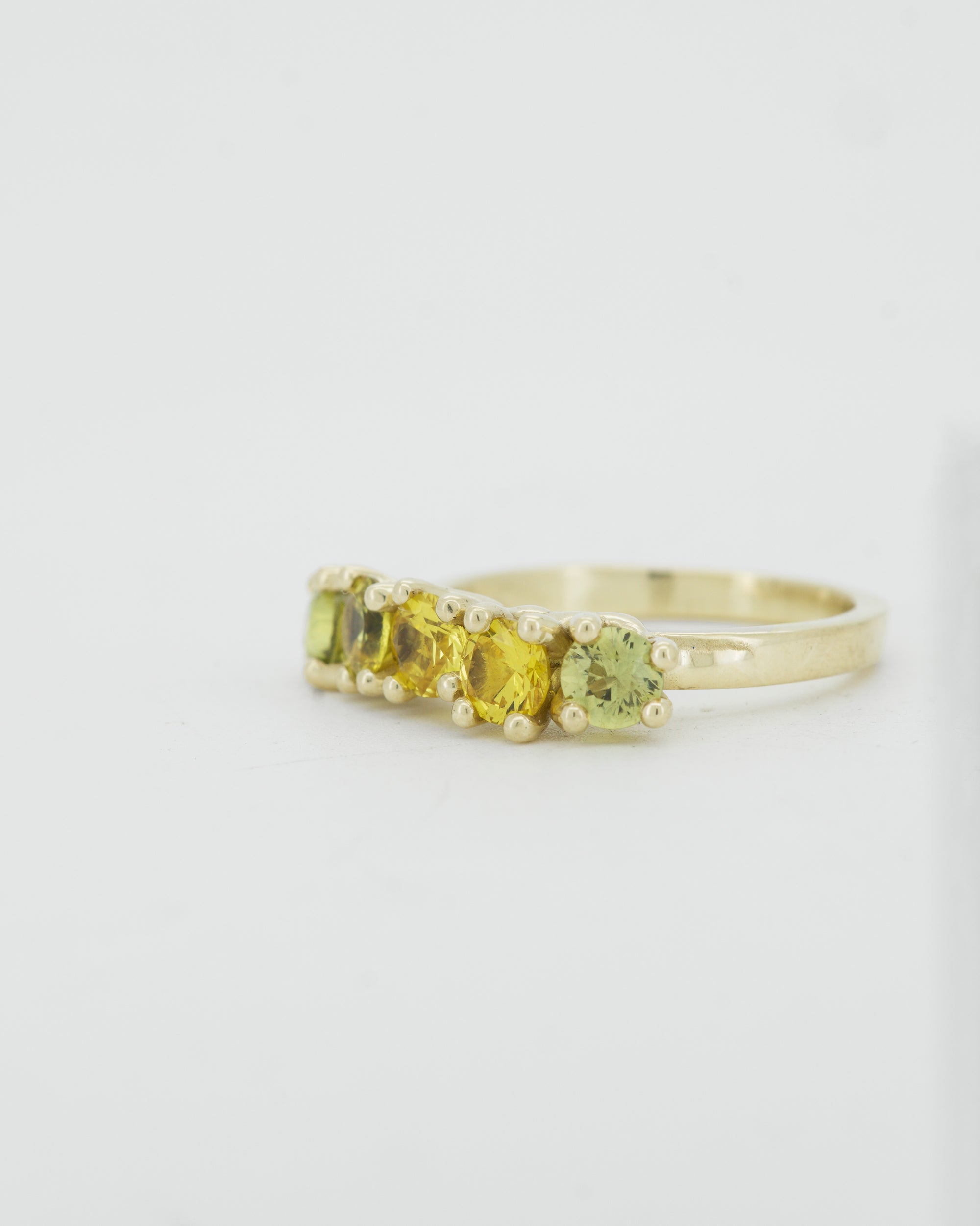 Yellow sapphires + 14ct yellow gold