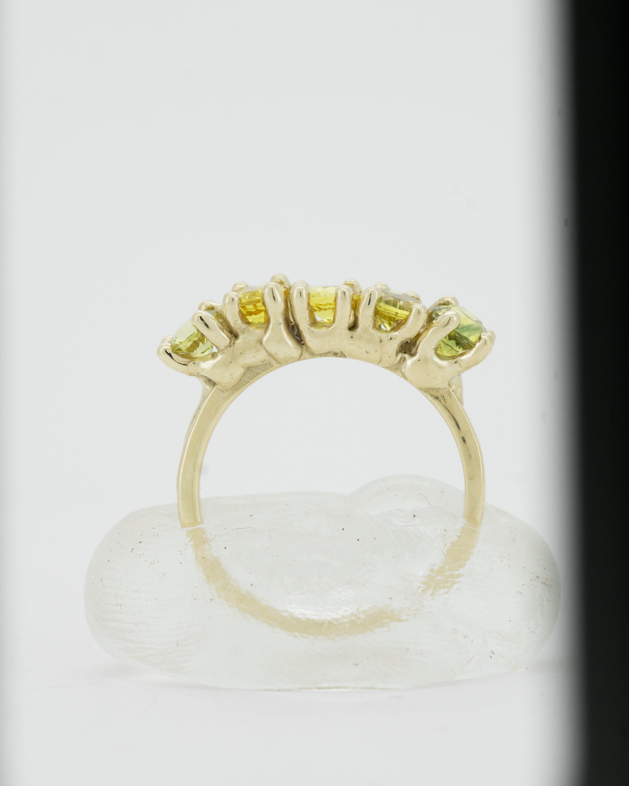 Yellow sapphires + 14ct yellow gold