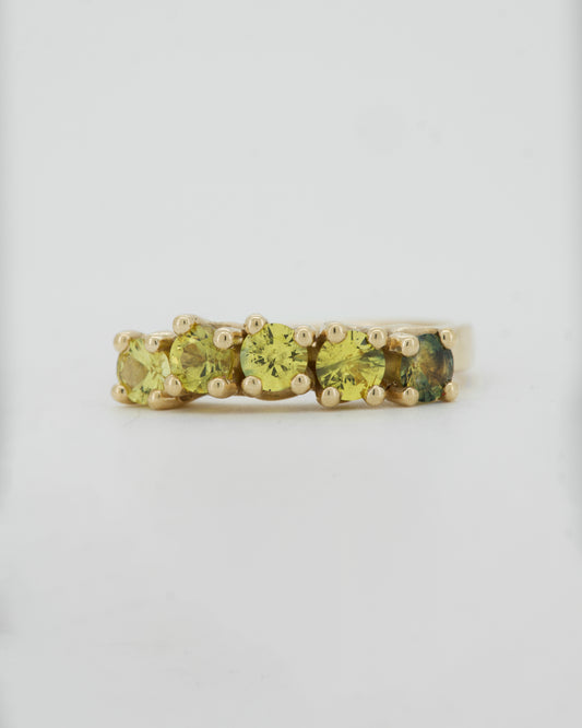 Yellow sapphires + 9ct yellow gold - large