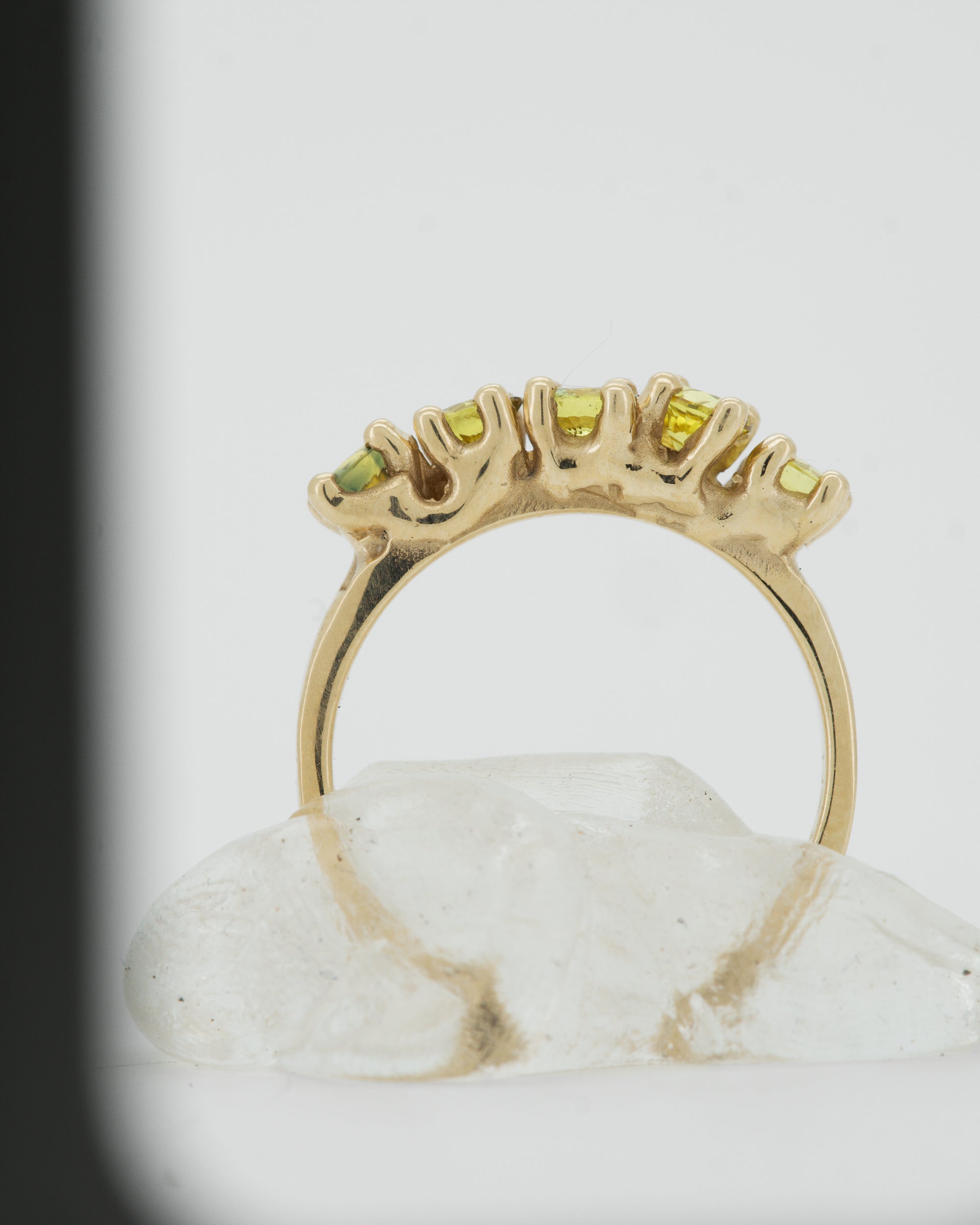 Yellow sapphires + 9ct yellow gold - large