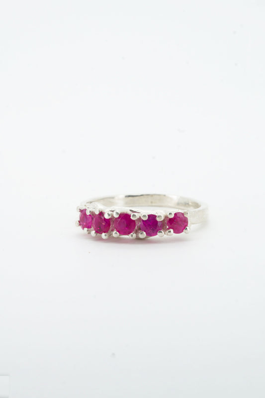 Pink sapphires + silver