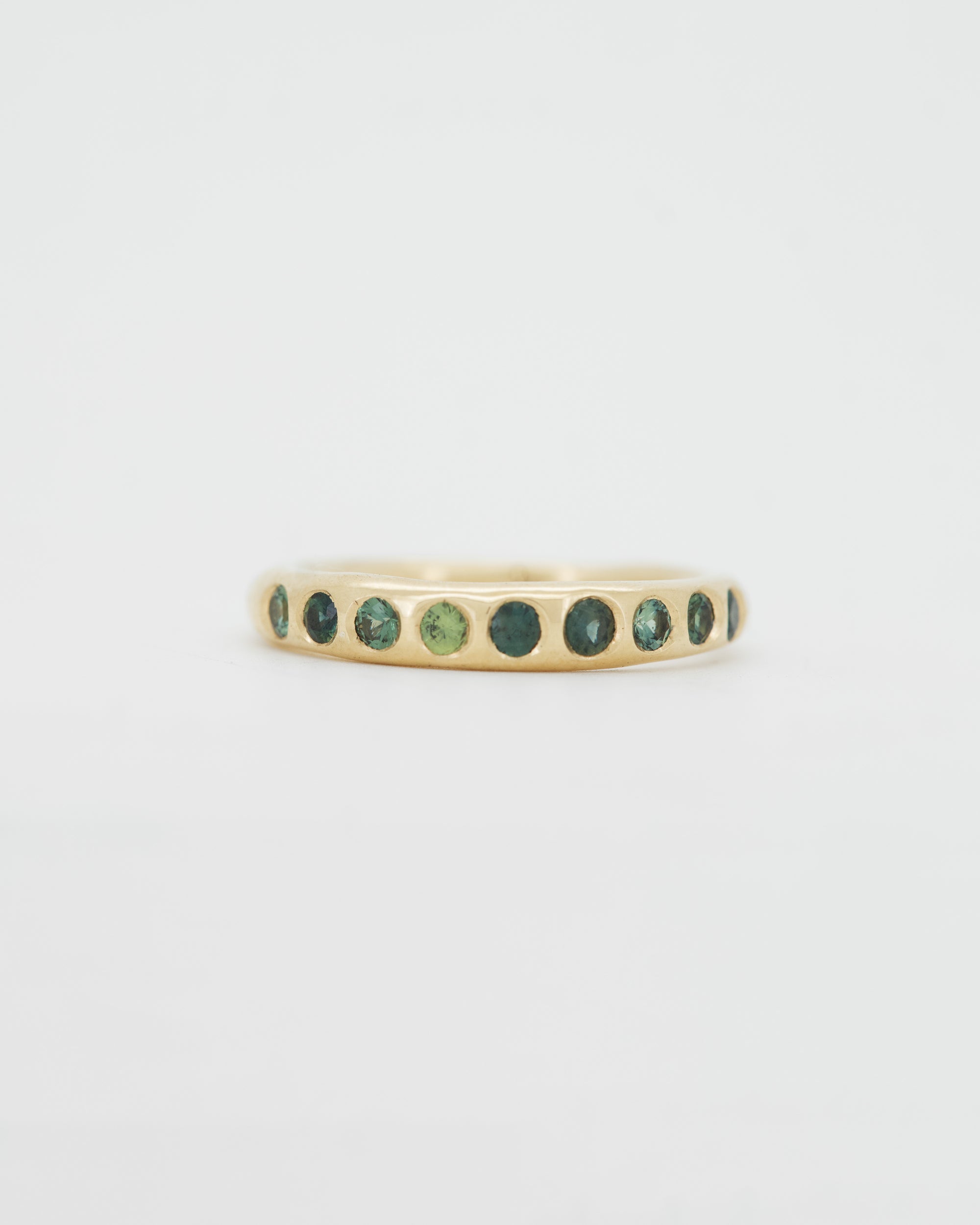 Slender Nuque + teal sapphires