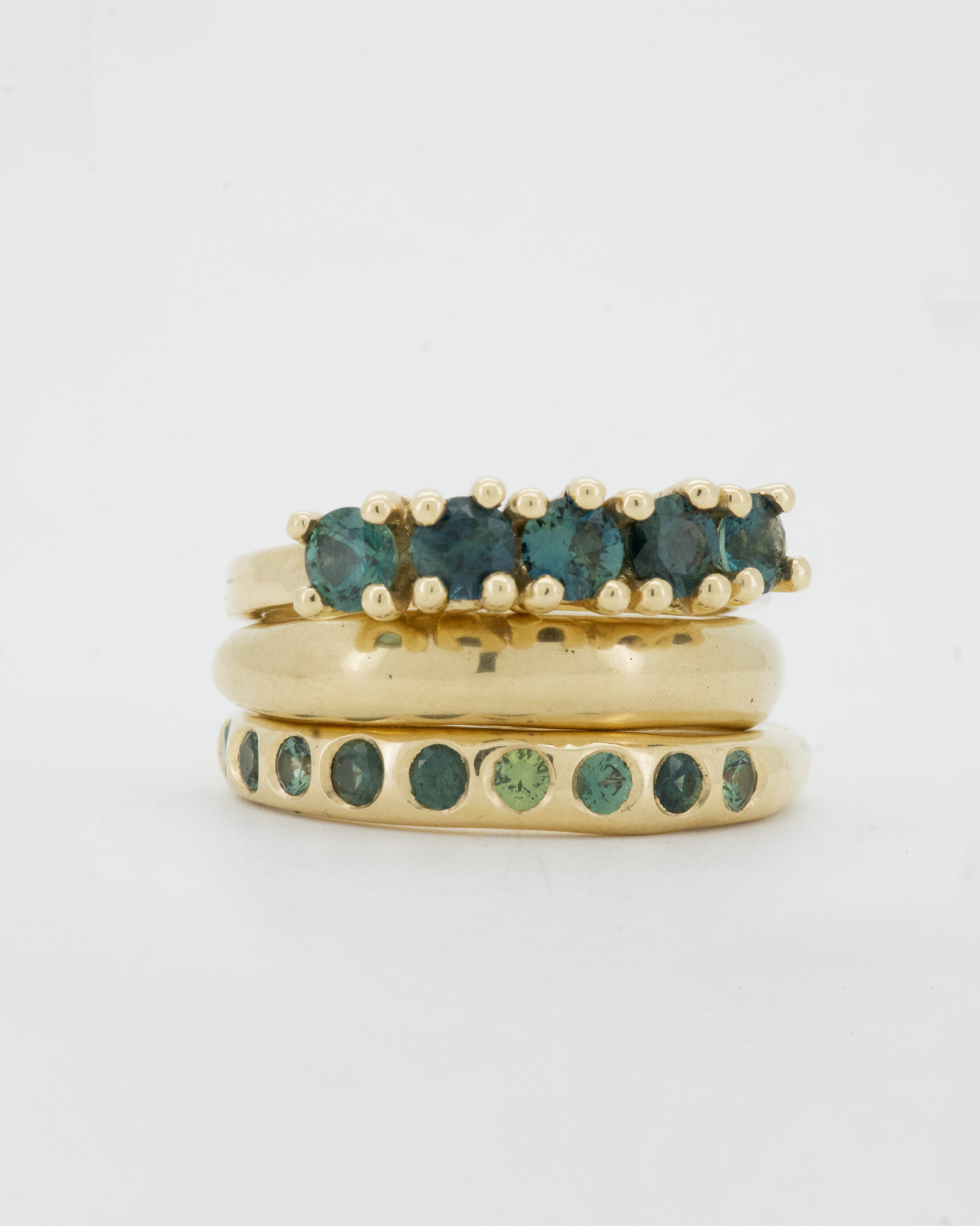 Blue Sapphires + 9ct Yellow Gold