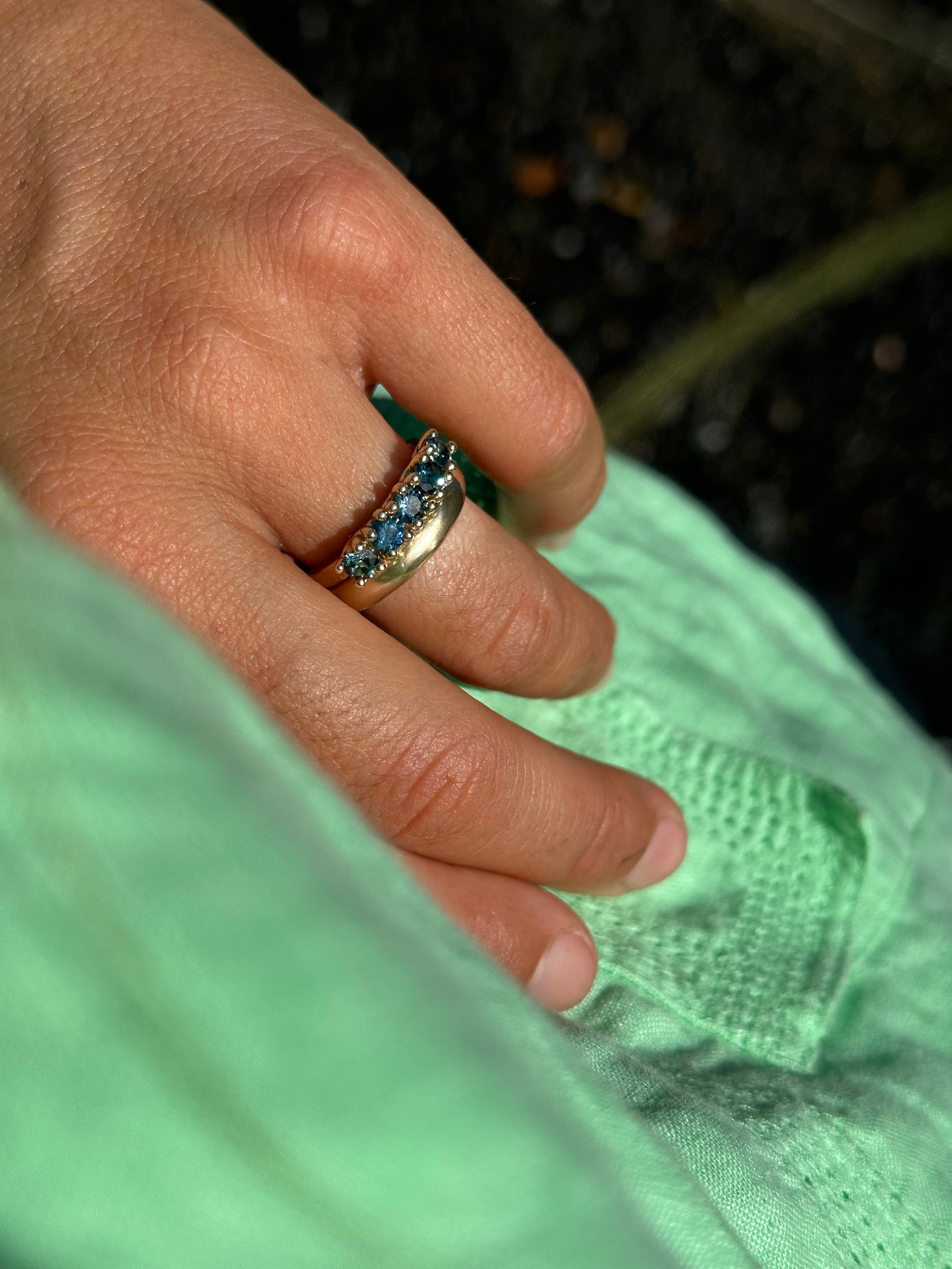 Blue Sapphires + 9ct Yellow Gold