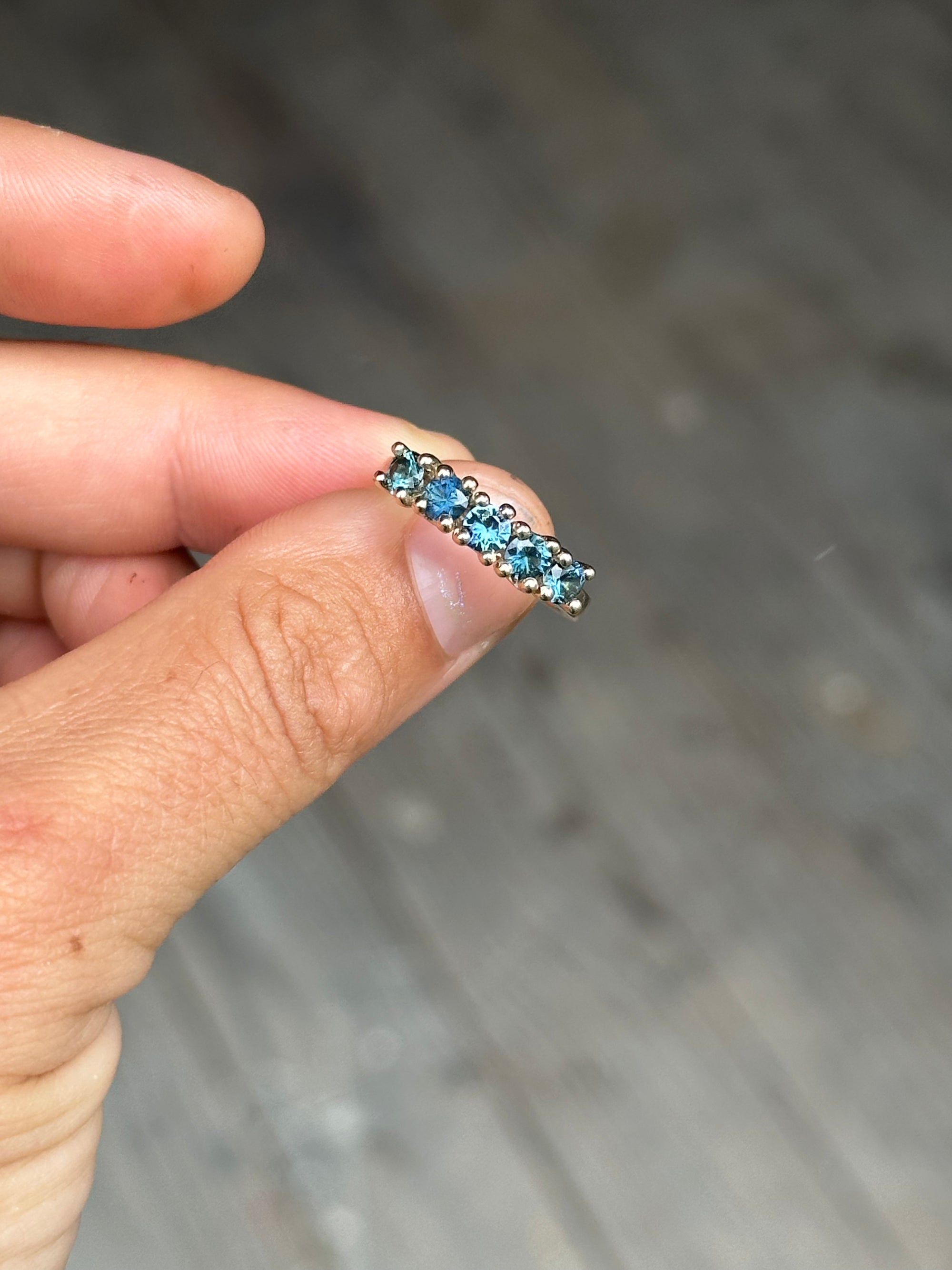Blue Sapphires + 9ct Yellow Gold