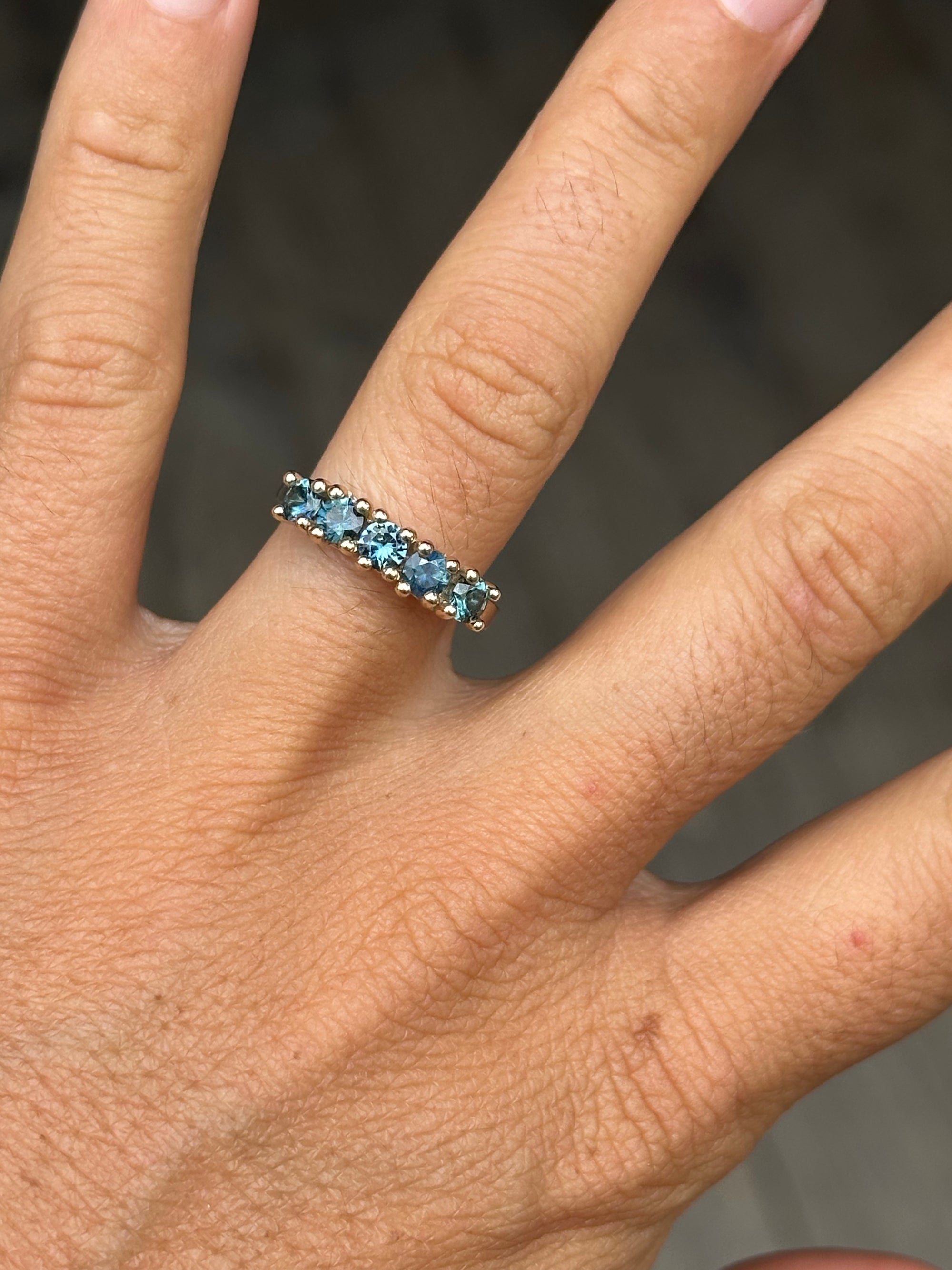 Blue Sapphires + 9ct Yellow Gold