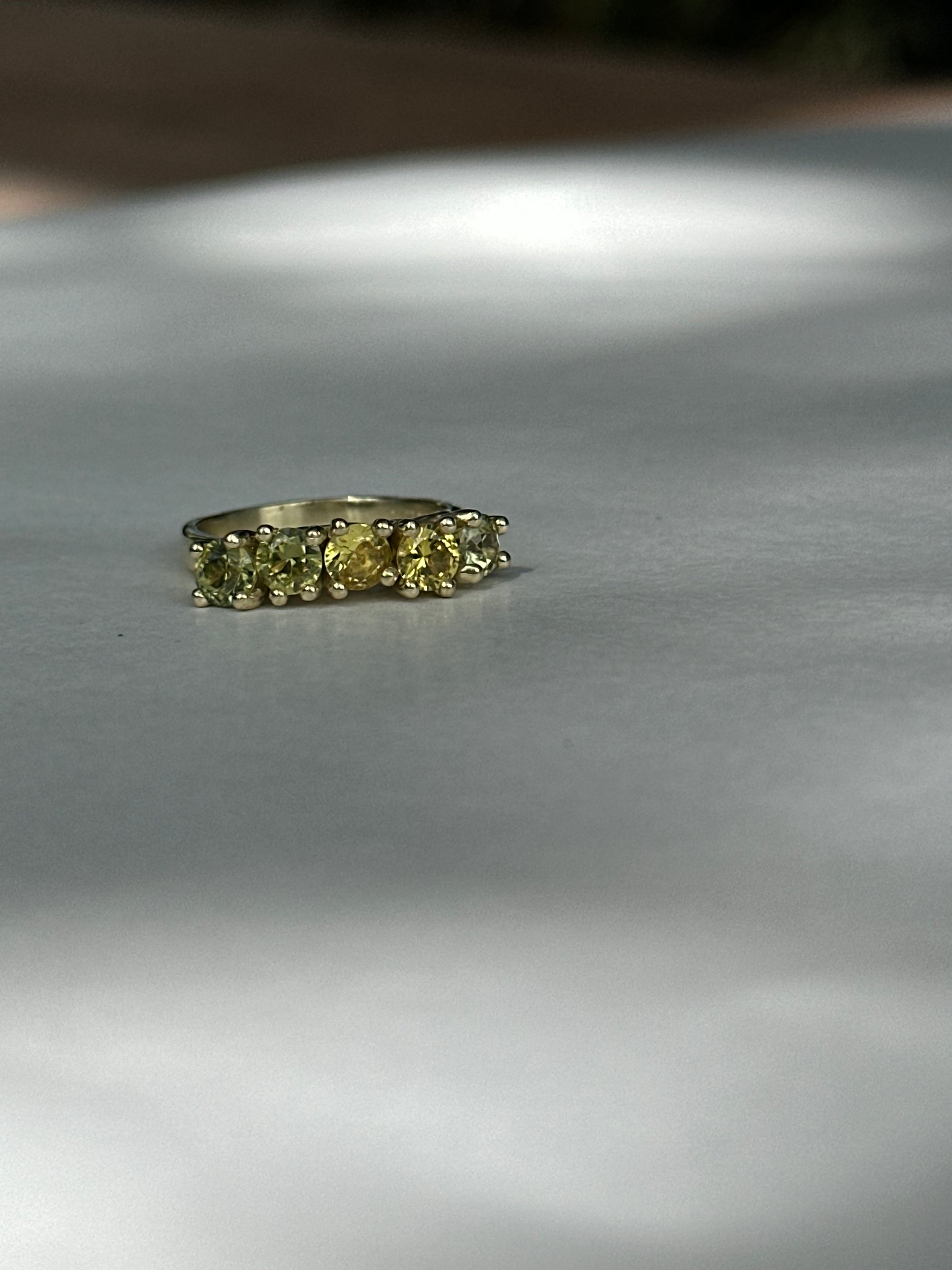 Yellow sapphires + 14ct yellow gold