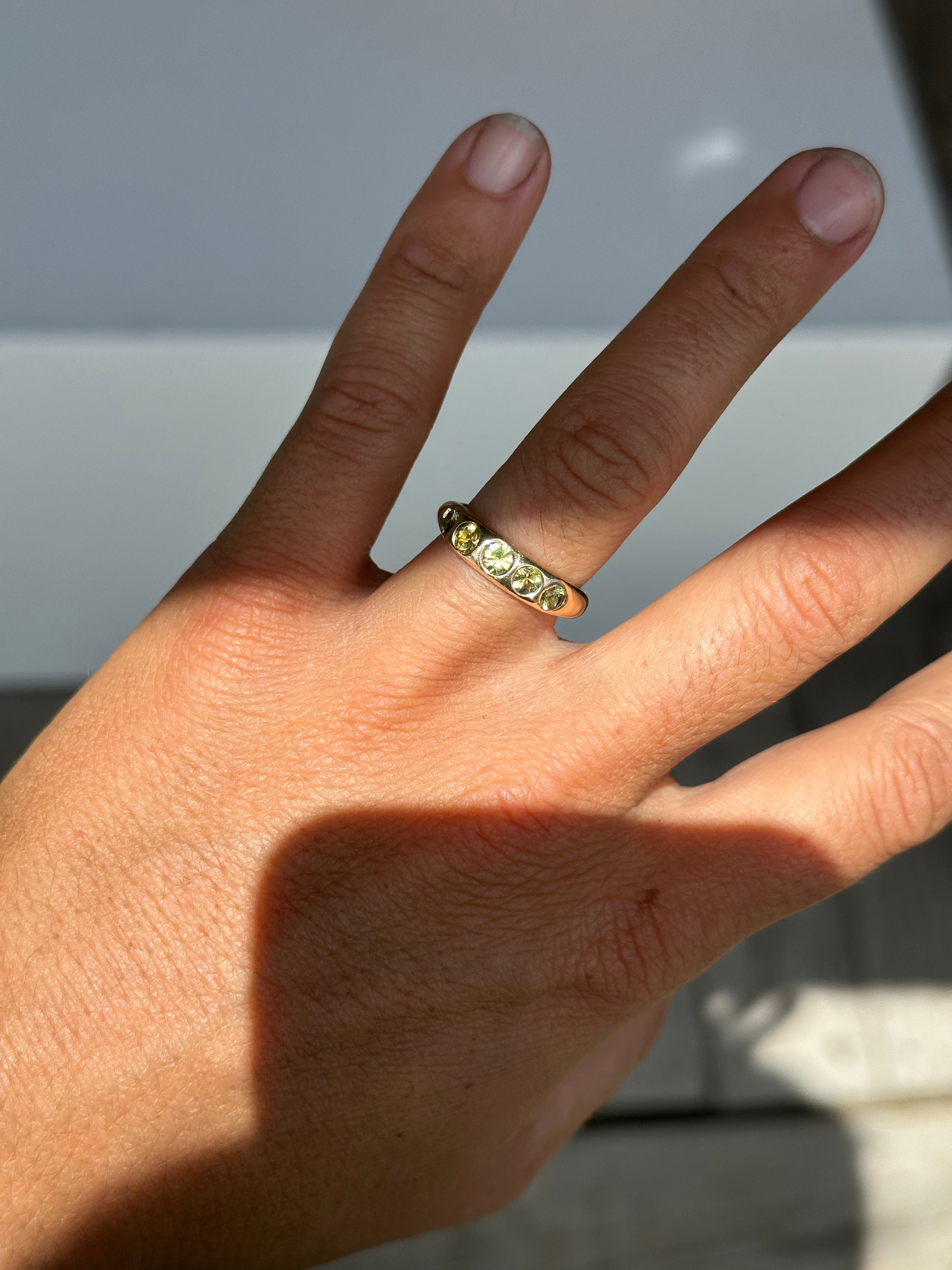 9ct yellow gold Slender Nuque + yellow sapphires