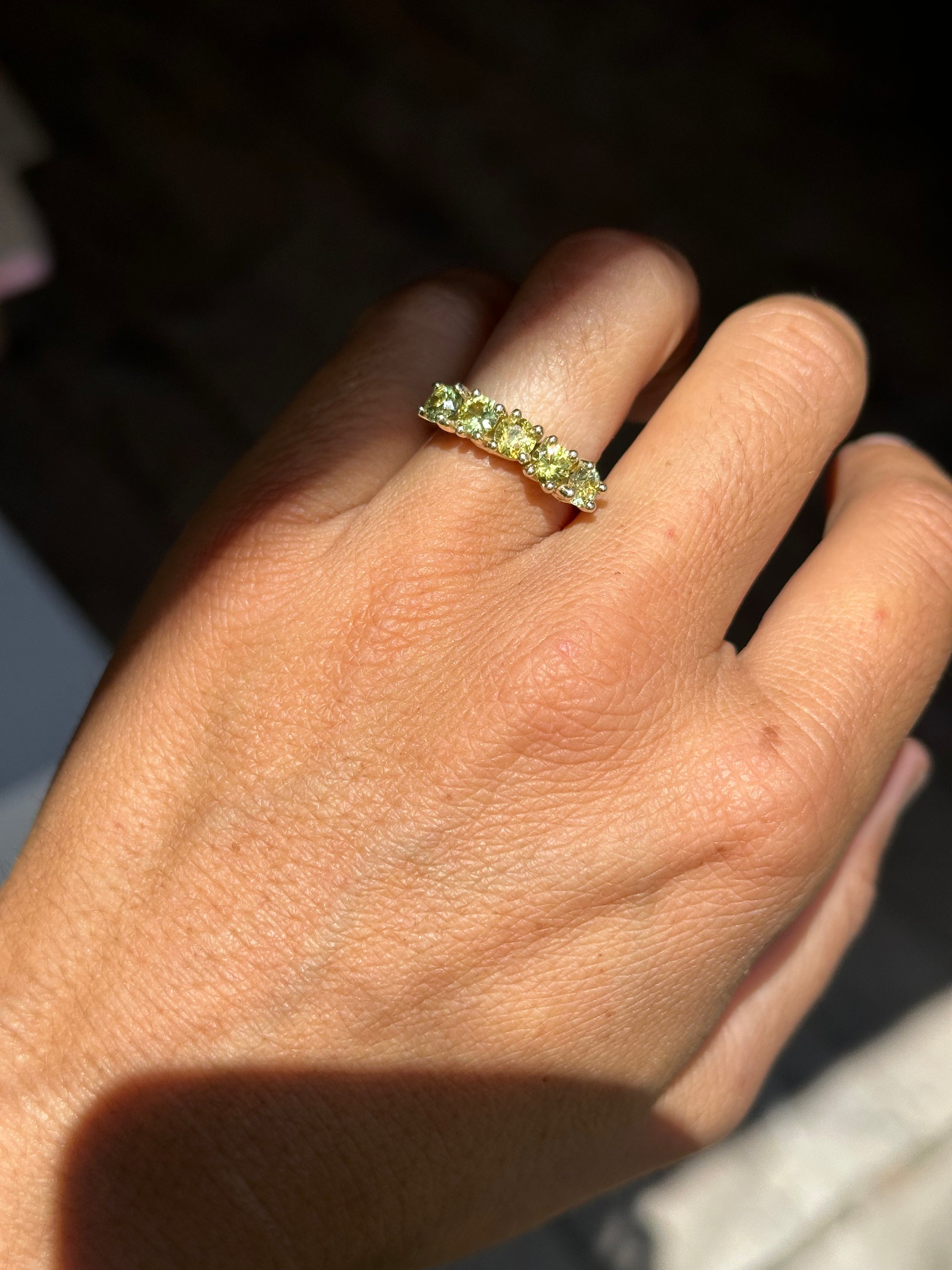 Yellow sapphires + 14ct yellow gold