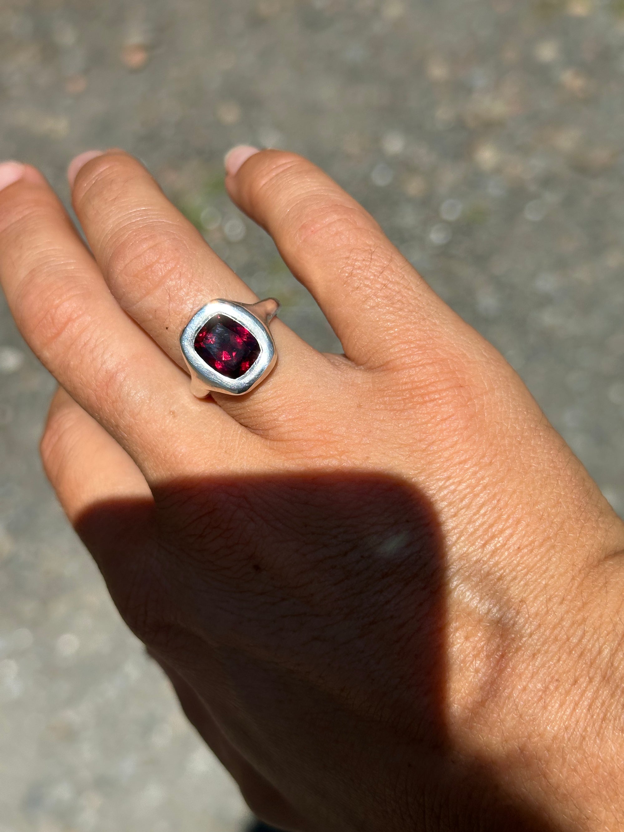 Rhodolite Garnet + Sterling Silver