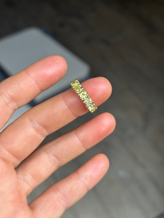 Yellow sapphires + 14ct yellow gold - medium