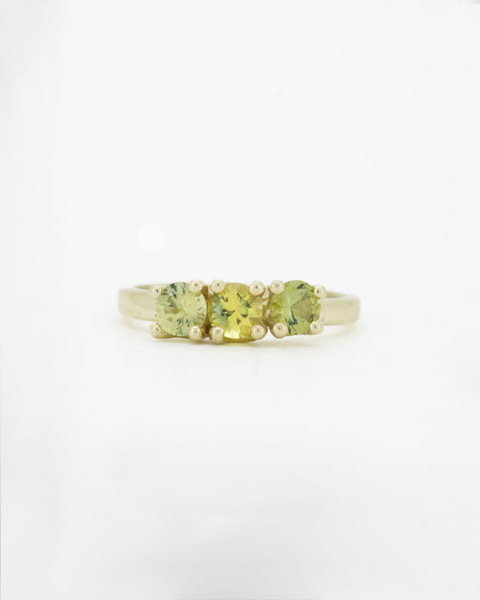 yellow sapphires + solid 14ct yellow gold